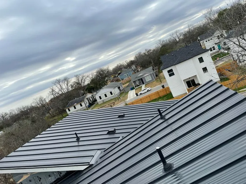 Standing seam metal roof panels with vents for Skylight Repair in Safford